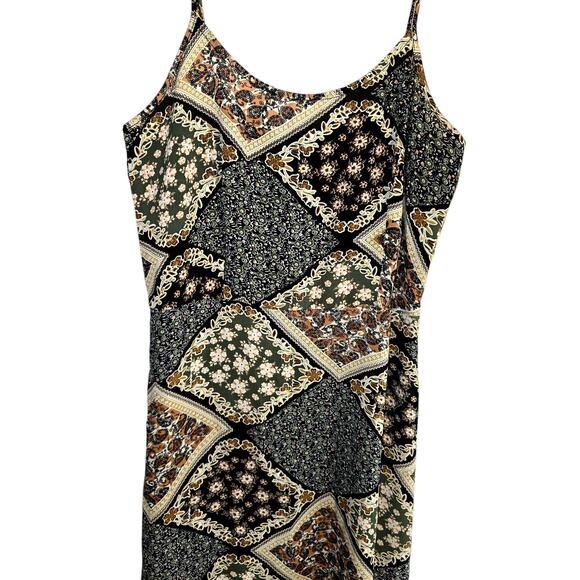 Cider XS Brown Women's Sleeveless Maxi BOHO Sun Dress Miss Size 0 2 Extra Small - Picture 2 of 6
